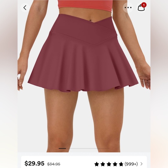 Everyday SoftlyzeroT™ Airy 2-in-1 Cool Touch Tennis Skirt - Picture 8 of 8